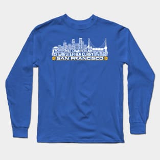 Golden State Basketball Team All Time Legends, San Francisco City Skyline Long Sleeve T-Shirt